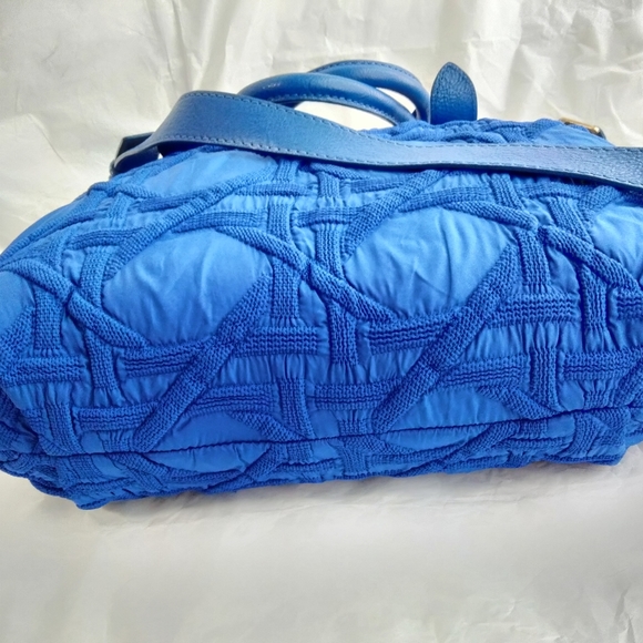 Stuart weitzman  blue leather and embroidered  hobo luxury bag - Picture 3 of 16